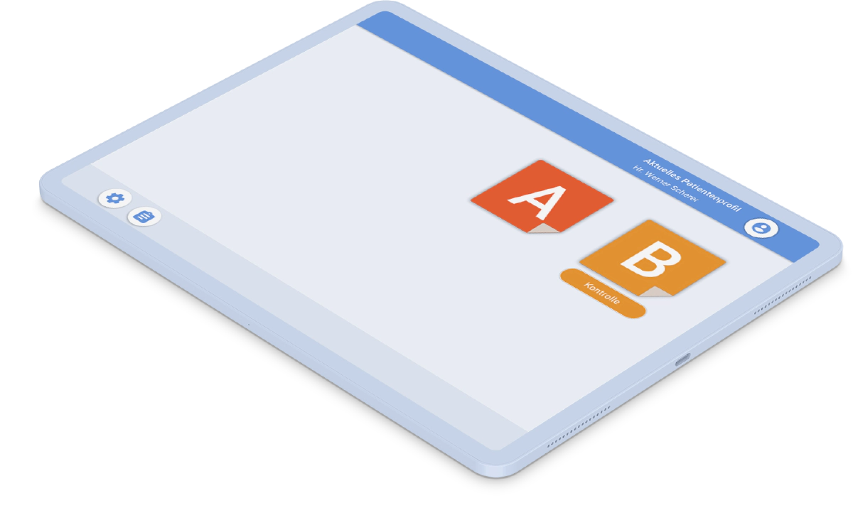 Hauptbildschirm der Negami-App Darstellung des Hauptbildschirms der Negami-App